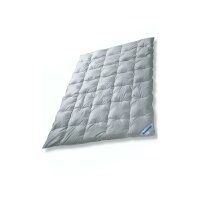 Down Comforter Quadro-Step 220/200 water blue 100% grey...