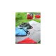 Polar fleece blanket rain cape with hood mixed set red